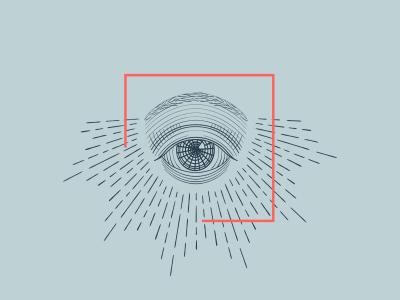 Illustration af illuminati-agtigt øje